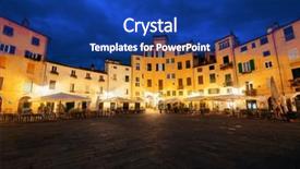  Presentation with night sky plane view - Cool new PPT layouts with piazza dell anfiteatro in lucca backdrop and a  colored foreground