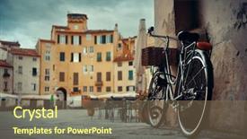  Presentation with italy - Audience pleasing PPT theme consisting of piazza dell anfiteatro in lucca backdrop and a violet colored foreground
