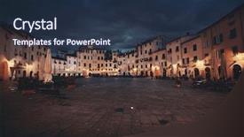  Presentation with italy - Cool new slide deck with piazza dell anfiteatro in lucca backdrop and a  colored foreground