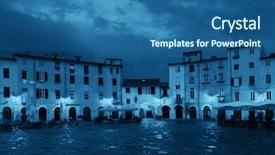 Presentation with italy - Theme with piazza dell anfiteatro in lucca background and a  colored foreground