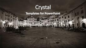  Presentation with night sky plane view - Beautiful PPT layouts featuring piazza dell anfiteatro in lucca backdrop and a  colored foreground