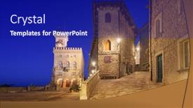  Presentation with florence piazza della signoria - Presentation theme featuring piazza-della-liberta-in-san background and a  colored foreground