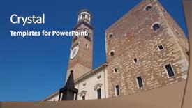  Presentation with florence piazza della signoria - Colorful presentation design enhanced with piazza delle erbe meaning market backdrop and a  colored foreground