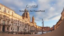  Presentation with example - Slide deck with piazza-navona-a-historic-public background and a light blue colored foreground