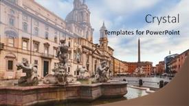  Presentation with rivers - PPT layouts consisting of piazza-navona-a-significant-example background and a light blue colored foreground