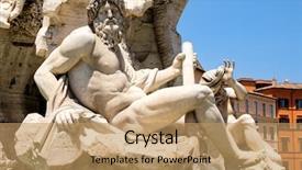  Presentation with rivers - Audience pleasing slide set consisting of piazza navona in central rome backdrop and a coral colored foreground