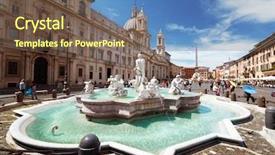  Presentation with rome - Beautiful PPT layouts featuring piazza navona rome italy backdrop and a tawny brown colored foreground