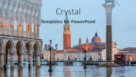  Presentation with dusk - Amazing presentation having piazza-san-marco-at-dusk backdrop and a light blue colored foreground