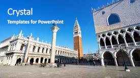  Presentation with venice - Colorful presentation enhanced with piazza san marko in early backdrop and a  colored foreground