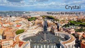  Presentation with peter - Cool new theme with piazza san pietro in vatican backdrop and a light blue colored foreground