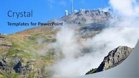  Presentation with summit - Cool new slide deck with pic-du-midi-de-bigorre backdrop and a light blue colored foreground