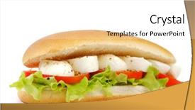  Presentation with tomato chemistry - Colorful presentation theme enhanced with pic nic - sandwich with mozzarella tomato backdrop and a white colored foreground