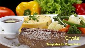  Presentation with barbecue - Beautiful PPT theme featuring picanha traditional brazilian barbecue backdrop and a tawny brown colored foreground