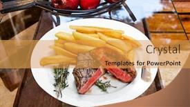  Presentation with bbq - Slides featuring picanha-with-fries-brazillian-bbq background and a yellow colored foreground