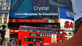  Presentation with circus - Audience pleasing PPT layouts consisting of piccadilly-circus-in-the-spring backdrop and a ocean colored foreground