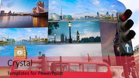  Presentation with circus - Cool new theme with piccadilly circus london images on screens are my own copyright digital photomount backdrop and a red colored foreground