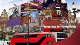  Presentation with circus - Amazing slide deck having piccadilly circus london images backdrop and a tawny brown colored foreground