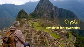  Presentation with inca - Cool new slide set with picchu lost city of inca backdrop and a tawny brown colored foreground
