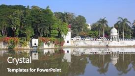 Presentation with udaipur - Audience pleasing presentation design consisting of pichola lake in udaipur india backdrop and a violet colored foreground