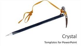  Presentation with life saving - Cool new slides with pick ax - well worn ice axe backdrop and a white colored foreground