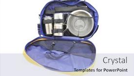  Presentation with nick saban - Presentation design featuring pick-nick-bag-isolated background and a light blue colored foreground