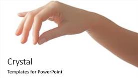  Presentation with strings - Presentation design having pick up - hand that pulls the strings background and a white colored foreground