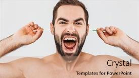  Presentation with cotton - Slides enhanced with pick up sticks - close up portrait background and a coral colored foreground