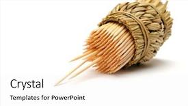  Presentation with wooden - Colorful presentation theme enhanced with pick up sticks - wooden toothpicks against white backdrop and a white colored foreground