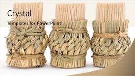  Presentation with wooden cross against the sky - Presentation theme featuring pick up sticks - wooden toothpicks against white background and a lemonade colored foreground