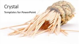  Presentation with wooden cross against the sky - Presentation theme with pick up sticks - wooden toothpicks against white background and a white colored foreground