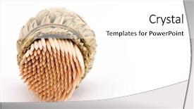  Presentation with wooden - Audience pleasing presentation theme consisting of pick up sticks - wooden toothpicks against white backdrop and a  colored foreground