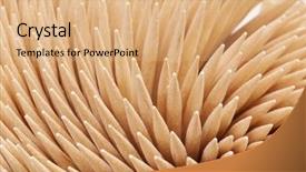  Presentation with wooden - Colorful PPT theme enhanced with pick up sticks - wooden toothpicks as background backdrop and a coral colored foreground