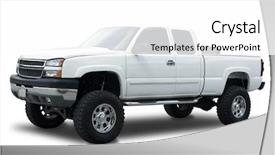  Presentation with truck - Amazing slide deck having pick up truck backdrop and a white colored foreground
