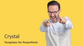  Presentation with elegant - Cool new PPT theme with picking men - handsome middle age elegant senior backdrop and a yellow colored foreground