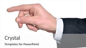 Presentation with grab hand - Theme consisting of picking men - man hand grab nothing background and a white colored foreground