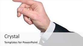  Presentation with grab hand - Presentation theme featuring picking men - man hand grab nothing background and a white colored foreground