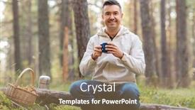  Presentation with hot tea - Beautiful theme featuring picking-season-and-leisure-people backdrop and a coral colored foreground