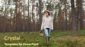  Presentation with season - Beautiful slide deck featuring picking-season-and-leisure-people backdrop and a tawny brown colored foreground