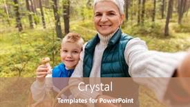  Presentation with season - Cool new PPT layouts with picking-season-leisure-and-people backdrop and a coral colored foreground