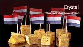  Presentation with pickle - Amazing slide deck having pickle cheese with dutch flag backdrop and a wine colored foreground