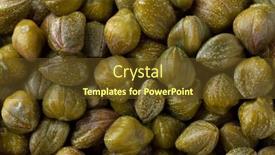  Presentation with frame - Slide set featuring pickled-capers-close-up-full background and a tawny brown colored foreground