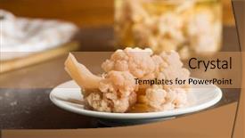  Presentation with cauliflower - PPT layouts with pickled cauliflower on plate marinated background and a  colored foreground