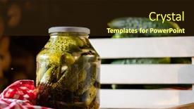  Presentation with cucumbers - Theme having pickled-cucumbers-for-winter-organic background and a wine colored foreground
