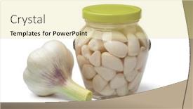  Presentation with garlic garlic garlic bulb - Presentation theme having pickled-garlic-in-a-glass background and a  colored foreground