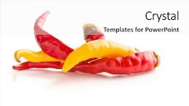  Presentation with peppers - Colorful presentation theme enhanced with pickled hot chili peppers marinated backdrop and a white colored foreground
