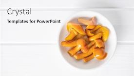  Presentation with mushrooms - PPT layouts with pickled-mushrooms-marinated-mushrooms background and a sky blue colored foreground