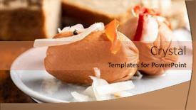  Presentation with food red - Cool new theme with pickled-sausages-with-onion backdrop and a coral colored foreground