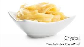  Presentation with ginger - Amazing theme having pickled-sushi-ginger-slices backdrop and a white colored foreground