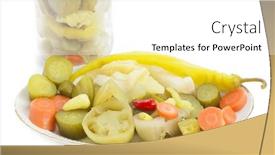  Presentation with vegetables - Slides consisting of pickled-vegetables-isolated-on-white background and a white colored foreground