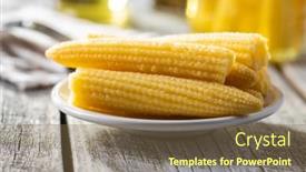  Presentation with corn cobs - Audience pleasing presentation theme consisting of pickled-young-baby-corn-cobs backdrop and a tawny brown colored foreground